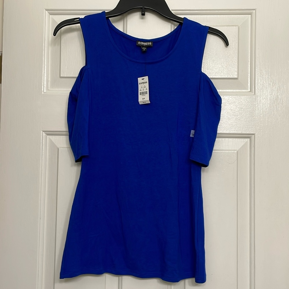 Royal blue Express cold shoulder